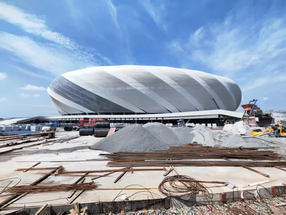 World Cup Football Stadium Large-scale Musical Dancing Water Show Project in full swing