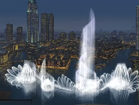 A new project about square music fountain