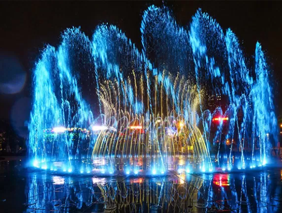 Kyrgyzstan customer visit our company for our dancing music fountain