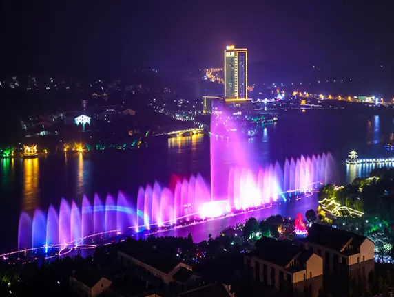 When design music fountain you need consider fountain lighting