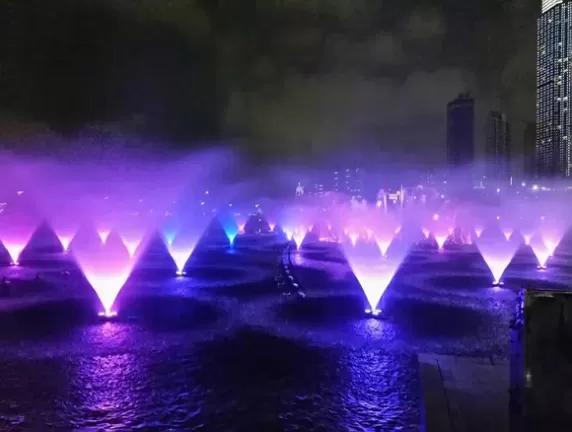 A magic of water - musical dancing fountain
